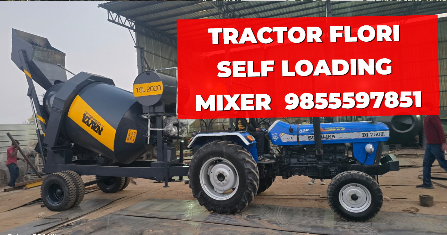 Tractor operated Self Loading Concrete Mixer - Manufacturers